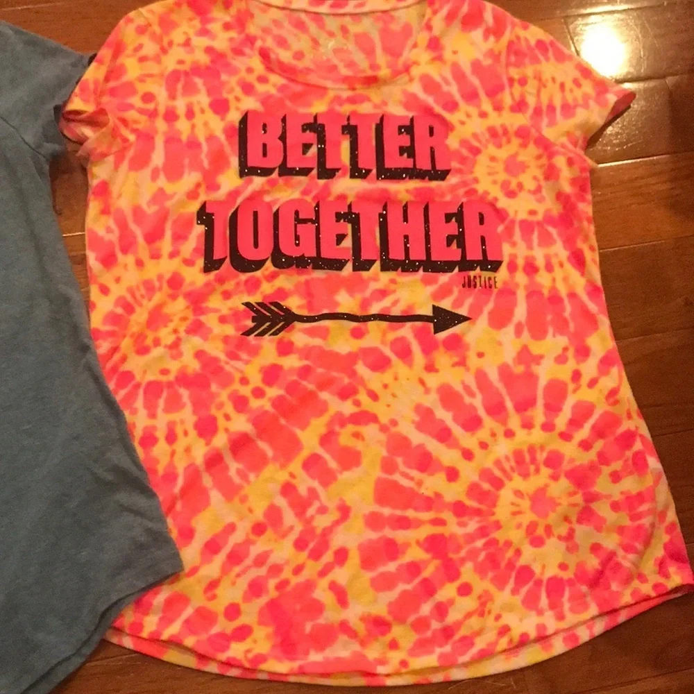 TWO Justice tshirts 14/16